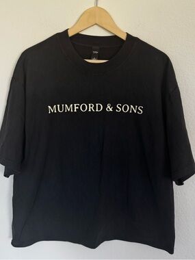 Mumford & Sons RUSHMERE 2025 Cropped Band Tee Size Large